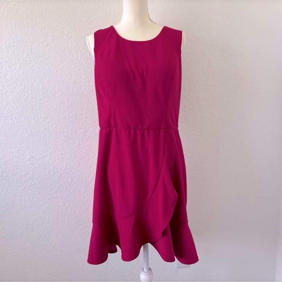 Fortune + Ivy NWOT Raspberry Ruffle Hem Dress - Picture 4 of 7